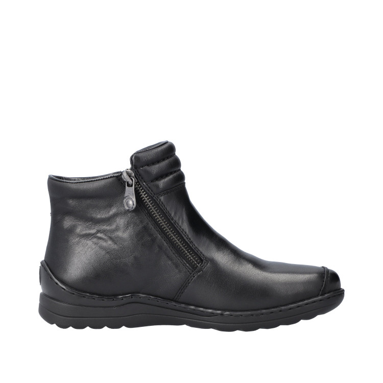 detail elegantní kotníková obuv RIEKER 48999-00 Černá