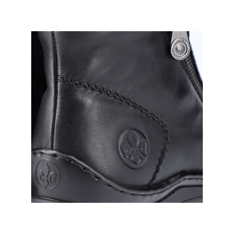 detail elegantní kotníková obuv RIEKER 48999-00 Černá
