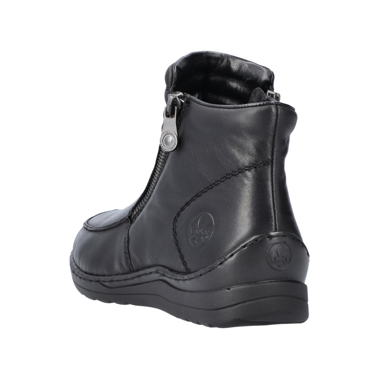 detail elegantní kotníková obuv RIEKER 48999-00 Černá