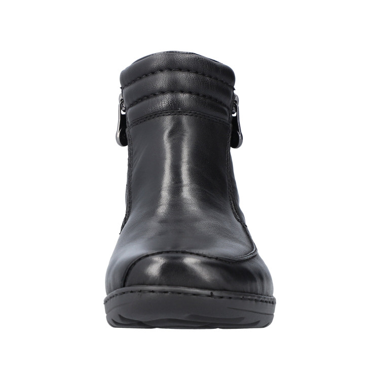 detail elegantní kotníková obuv RIEKER 48999-00 Černá