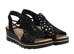 detail dámské sandály Rieker 67465-00 Černá