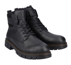 detail pánská kotníková obuv RIEKER 32203-00 Černá