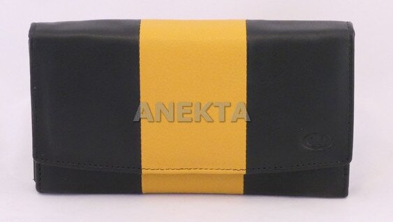 detail peněženky - velký formát ANEKTA S2823 Černá
