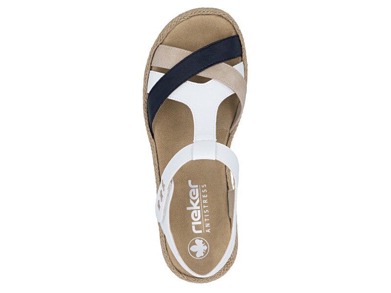detail dámské sandály Rieker V0919-81 Bílá