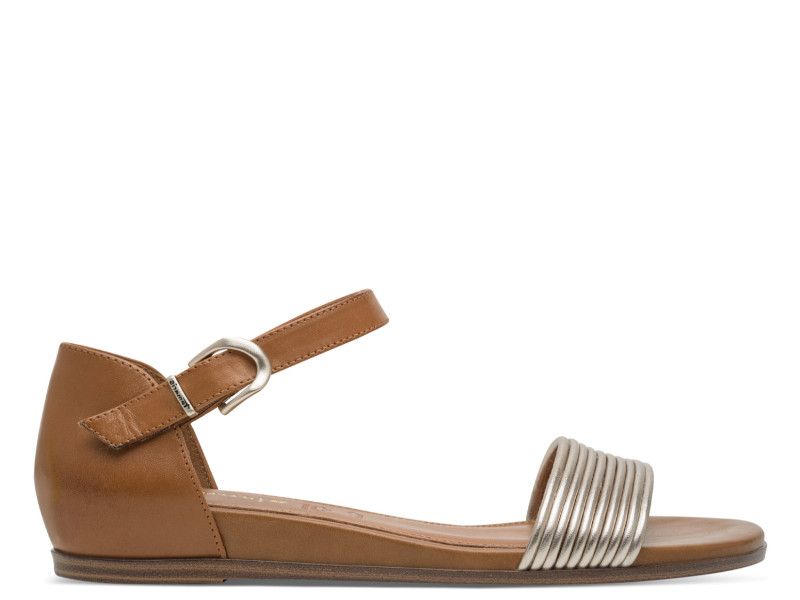 detail dámské sandály Tamaris 1-28110-42 392 Cognac comb Hnědá