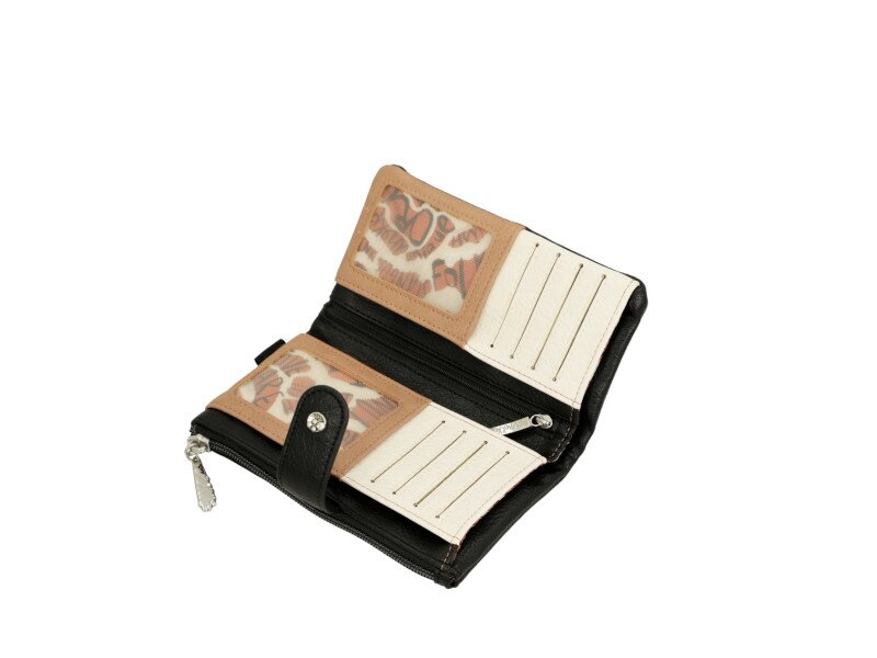 detail peněženky - střední formát ANEKKE 40729-907 Hnědá