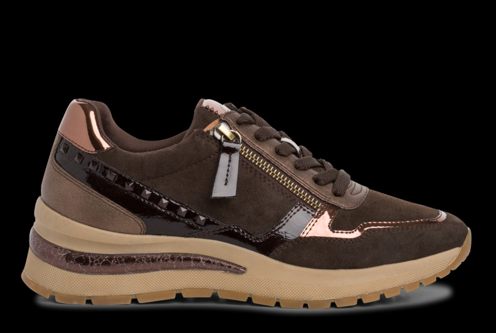 detail dámské sneakers WORTMANN 1-1-23709-29 Hnědá