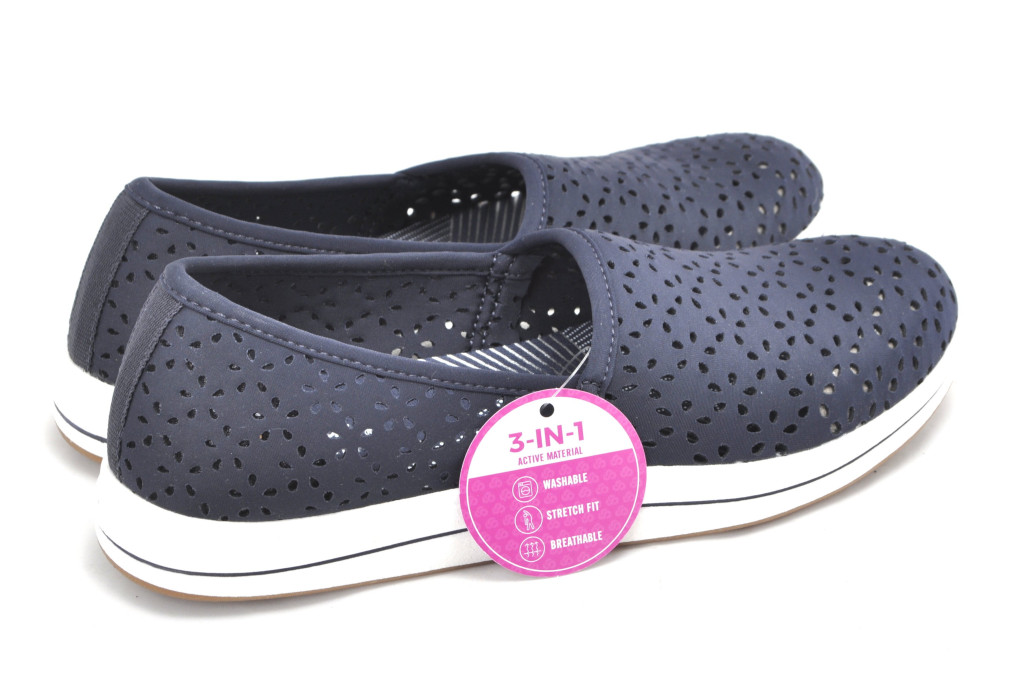 detail dámské baleríny CLARKS Brinkley Emily 26172506 Modrá