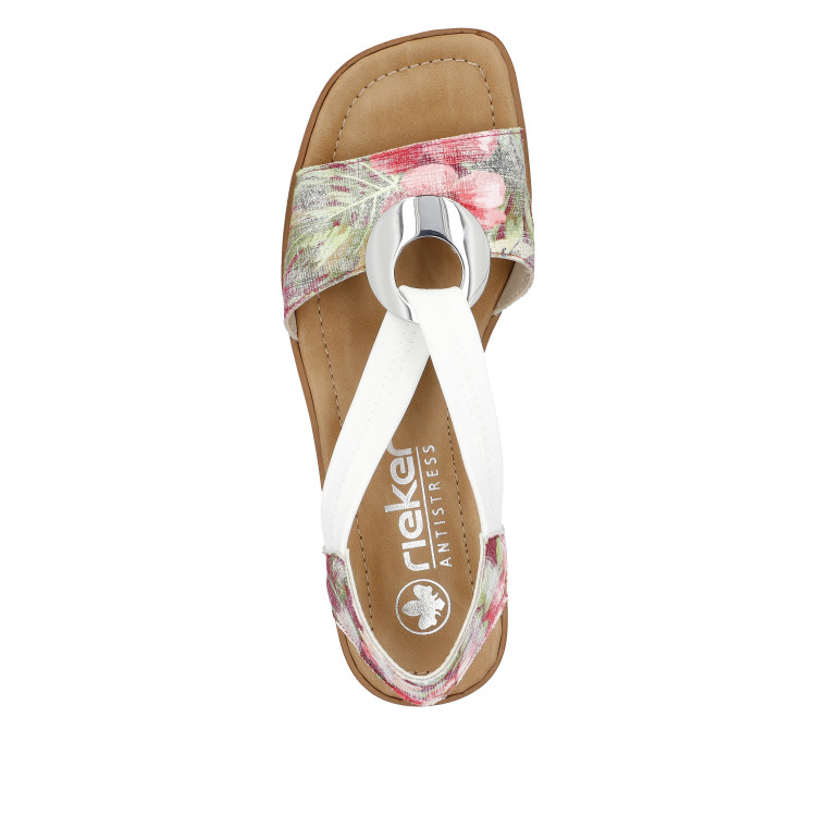 detail dámské elegantní sandály Rieker 62662-90 Multicolor