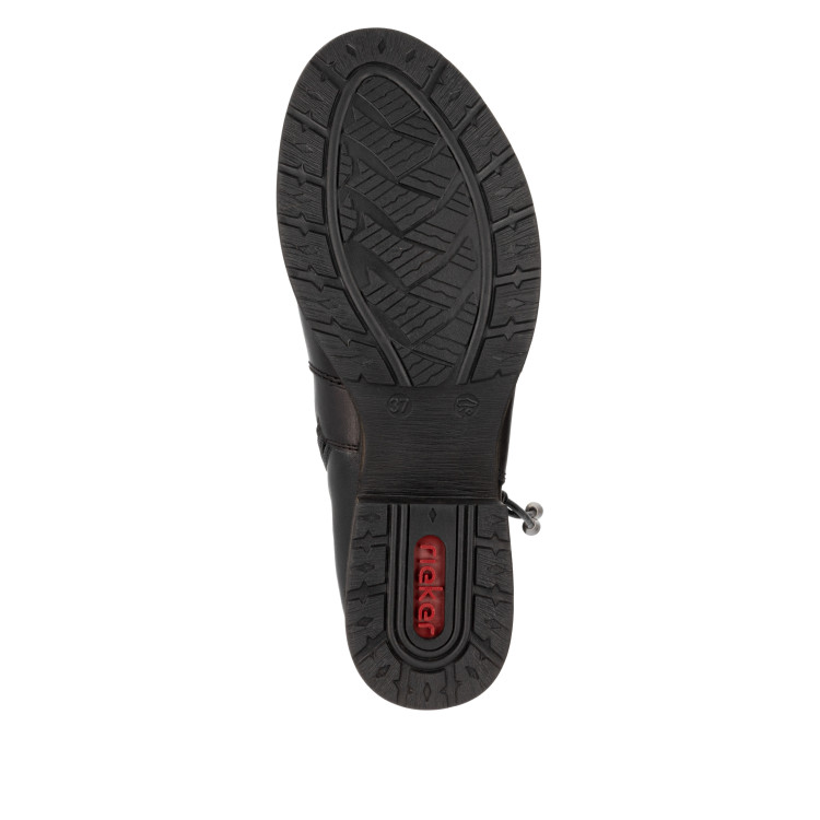 detail kozačky pro standardní lýtka (m) Rieker Z9564-00 Černá
