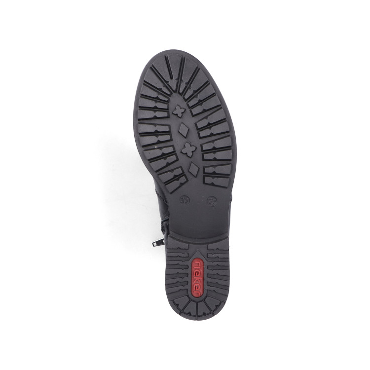 detail elegantní kotníková obuv Rieker Z6883-00 Černá