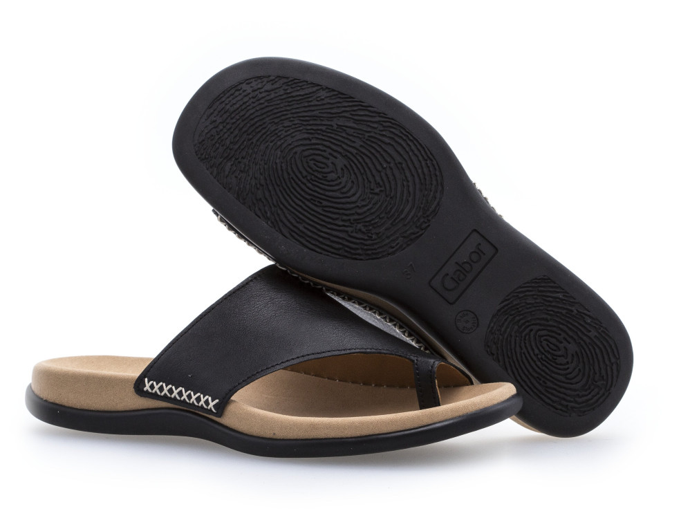 detail dámské pantofle pro halluxy Gabor 03.700.27 Černá