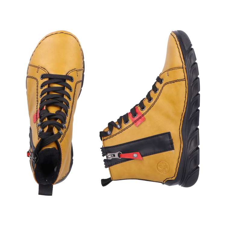 detail dámská kotníková obuv Rieker 55024-68 Žlutá