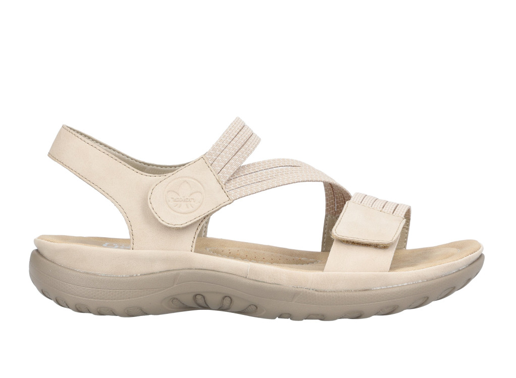 detail dámské sandály RIEKER 64870-62 Béžová