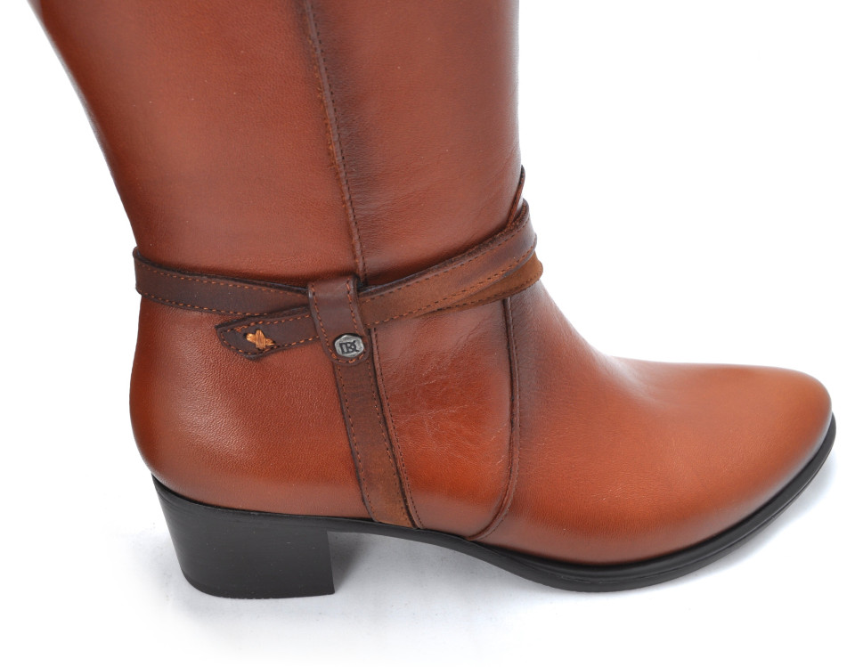 detail kozačky pro standardní lýtka (m) DORKING D8272-SUNB Hnědá