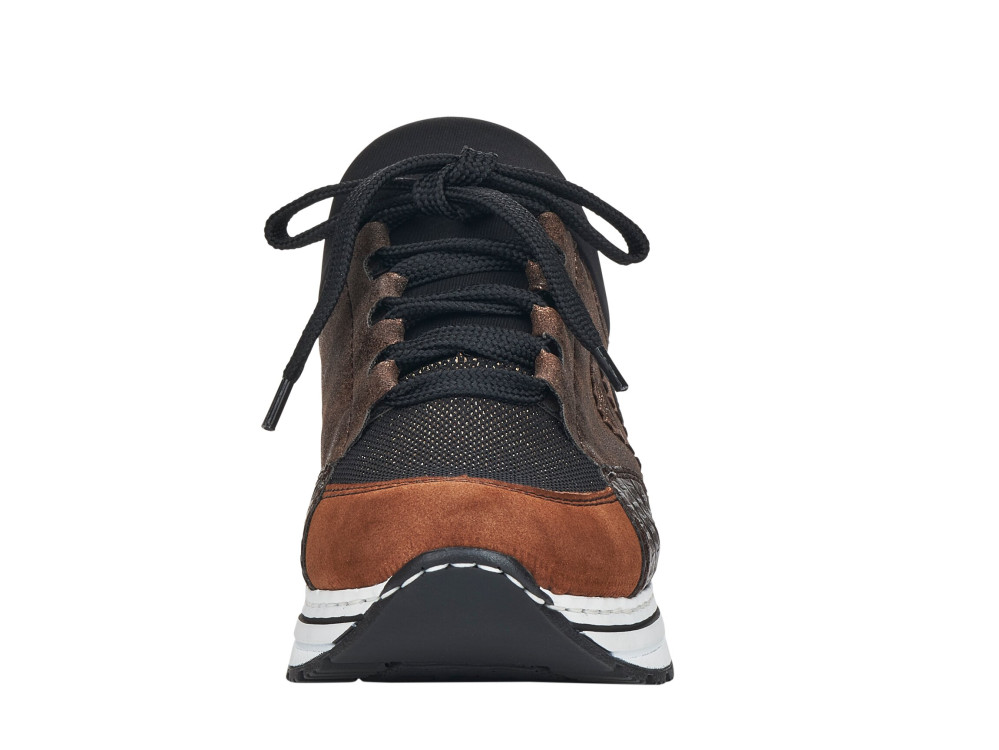 detail dámské sneakers RIEKER N6983 Hnědá