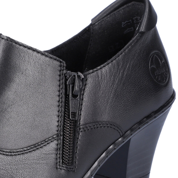 detail elegantní kotníková obuv RIEKER 57173-02 Černá