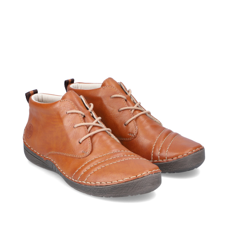 detail elegantní kotníková obuv RIEKER 52532-24 Hnědá