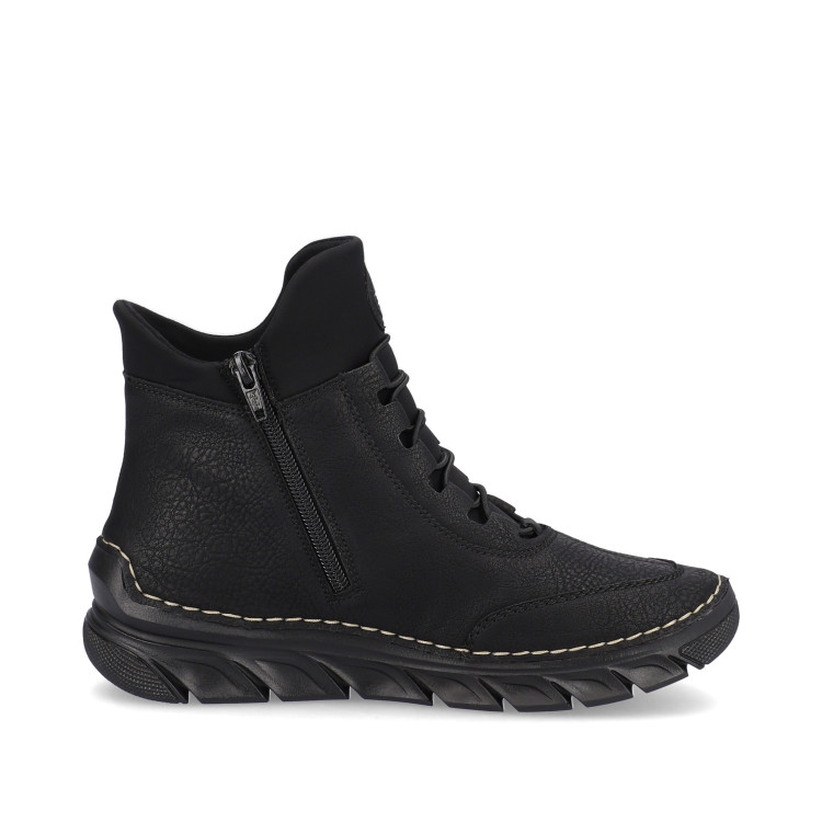 detail dámská kotníková obuv RIEKER 55069-00 Černá