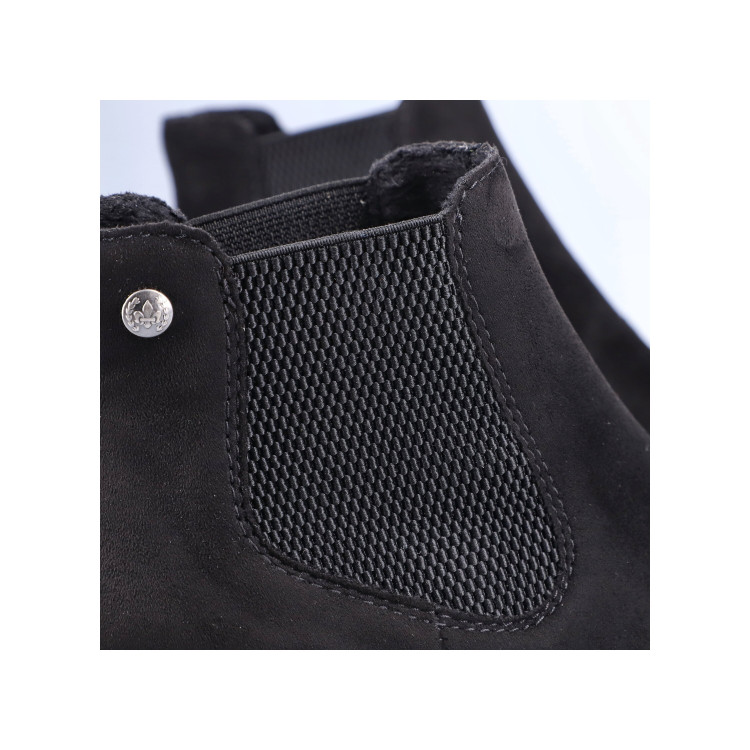 detail elegantní kotníková obuv RIEKER 70284-00 Černá