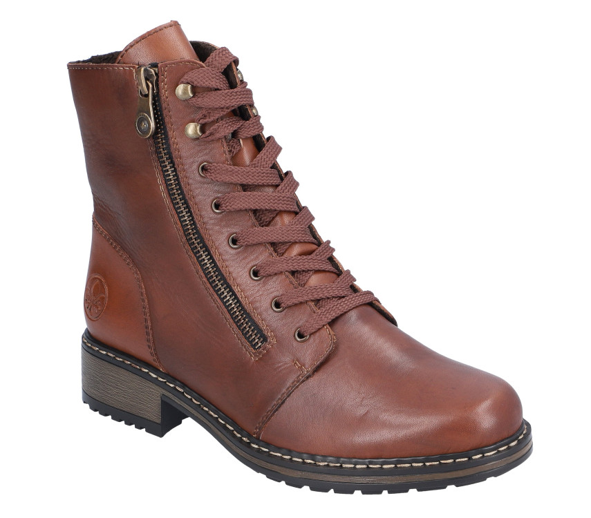 detail elegantní kotníková obuv RIEKER Z6840-25 Hnědá