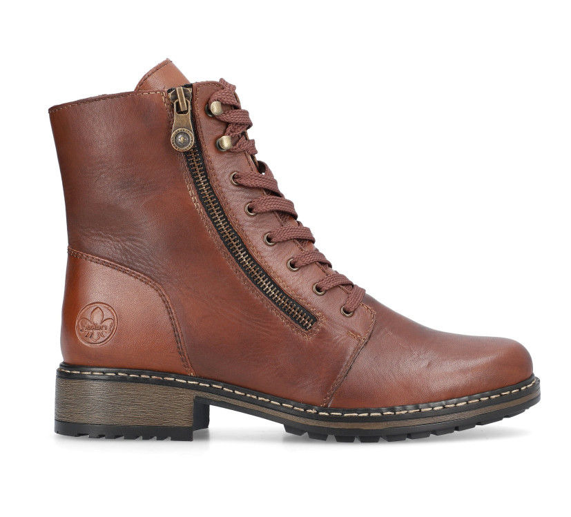 detail elegantní kotníková obuv RIEKER Z6840-25 Hnědá