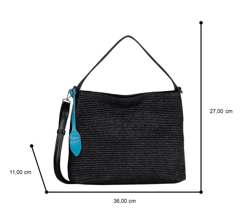 detail kabelka na rameno Gabor bags 011773 Černá