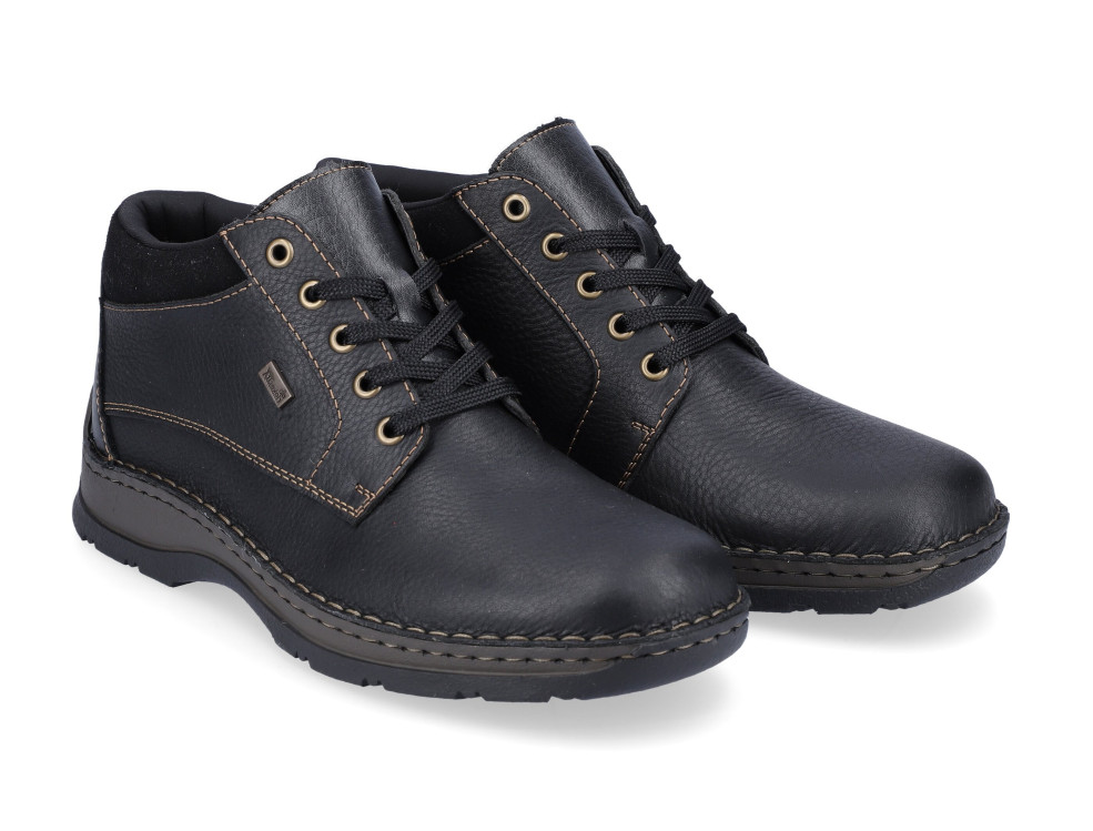detail pánská kotníková obuv RIEKER 05306-00 Černá